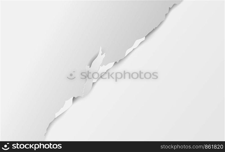 torn paper white background.Ripped and paper strips with soft light shadow on squared wall.Creative design paper craft and cut style.Vector template.card. seamless Diagonal.illustration EPS10