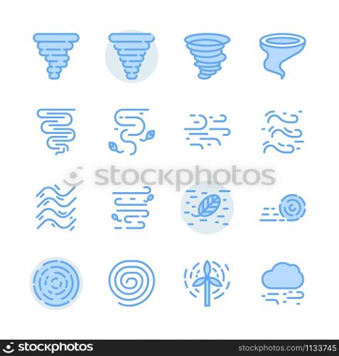 Tornado icon and symbol set