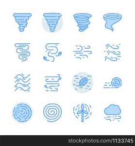 Tornado icon and symbol set