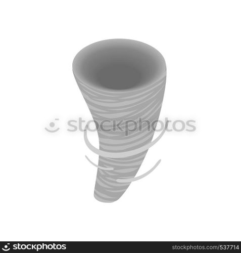 Tornado icon in isometric 3d style on a white background. Tornado icon, isometric 3d style