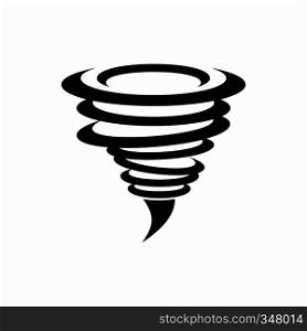 Tornado icon in simple style isolated on white background. Tornado icon, simple style