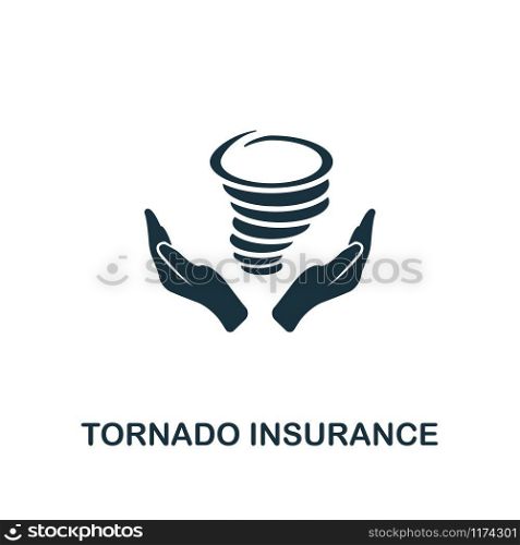Tornado Insurance creative icon. Simple element illustration. Tornado Insurance concept symbol design from insurance collection. Can be used for mobile and web design, apps, software, print.. Tornado Insurance icon. Line style icon design from insurance icon collection. UI. Illustration of tornado insurance icon. Ready to use in web design, apps, software, print.