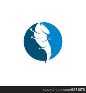 tornado vector icon illustration design template