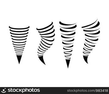 tornado wind icon logo vector illustration design