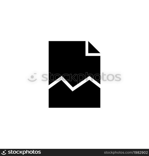 Torned Sheet. Flat Vector Icon. Simple black symbol on white background. Torned Sheet Flat Vector Icon
