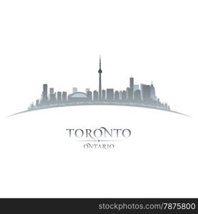 Toronto Ontario Canada city skyline silhouette. Vector illustration