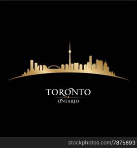 Toronto Ontario Canada city skyline silhouette. Vector illustration