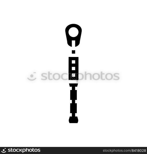 torque wrench tool glyph icon vector. torque wrench tool sign. isolated symbol illustration. torque wrench tool glyph icon vector illustration