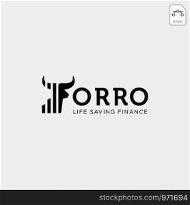 torro bull chart bar statistic logo vector icon template - vector. torro bull chart bar statistic logo vector icon template
