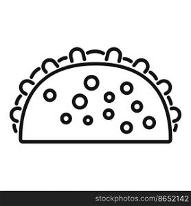 Tortilla icon outline vector. Mexico food. Tacos beef. Tortilla icon outline vector. Mexico food
