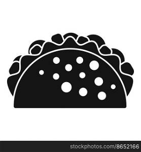 Tortilla icon simple vector. Mexico food. Tacos beef. Tortilla icon simple vector. Mexico food