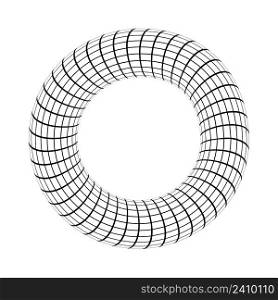 Torus toroid geometric shape in the shape of a donut, vector 3d donut torus toroid
