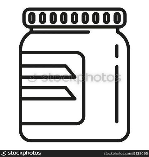 Total product icon outline vector. Protein food. Meal diet. Total product icon outline vector. Protein food