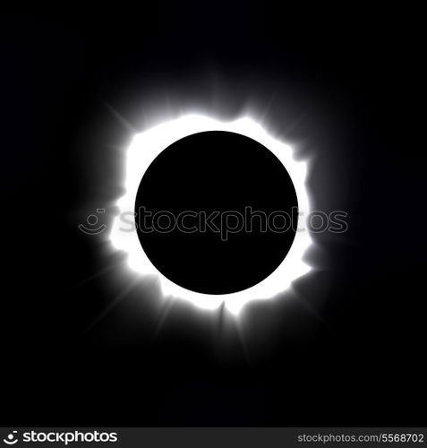 Total solar eclipse vector illustration