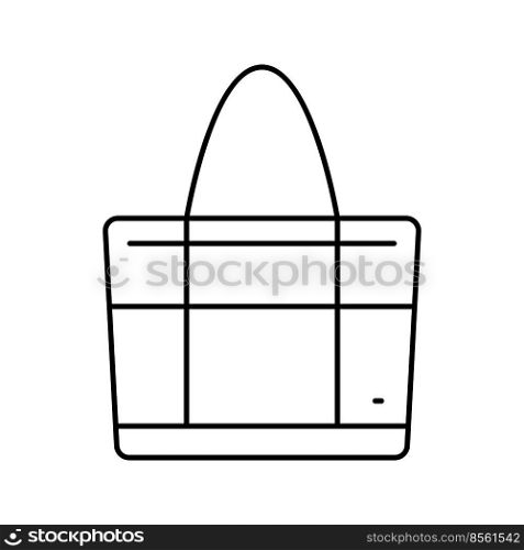 tote bag woman line icon vector. tote bag woman sign. isolated contour symbol black illustration. tote bag woman line icon vector illustration