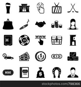 Tote icons set. Simple set of 25 tote vector icons for web isolated on white background. Tote icons set, simple style