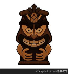Totem tiki idol icon. Cartoon of totem tiki idol vector icon for web design isolated on white background. Totem tiki idol icon, cartoon style