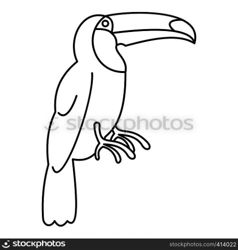 Toucan icon. Outline illustration of toucan vector icon for web. Toucan icon, simple style