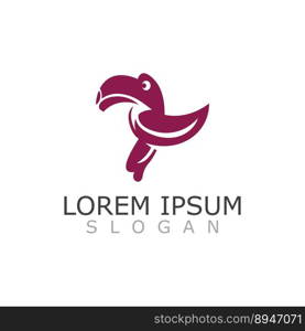 Toucan simple logo design image bird vector illustration 