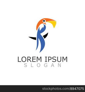 Toucan simple logo design image bird vector illustration 