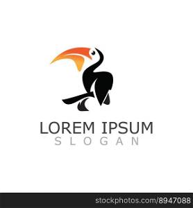 Toucan simple logo design image bird vector illustration 