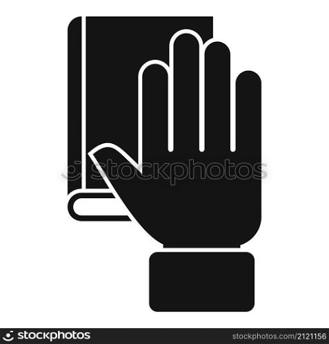 Touch book icon simple vector. Online appointment. Open dictionary. Touch book icon simple vector. Online appointment