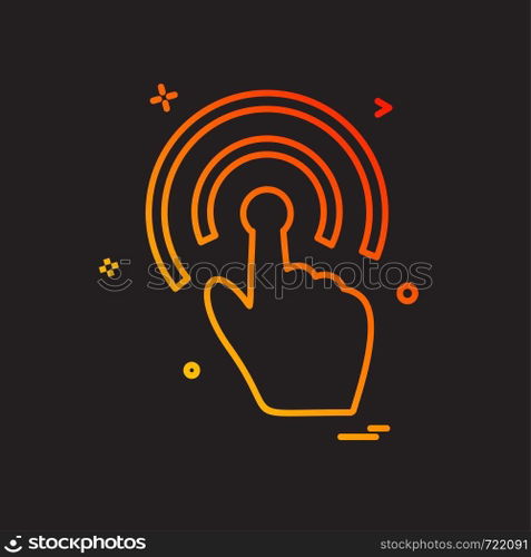 Touch icon design vector
