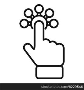 Touch interaction icon outline vector. Digital mobile. Online process. Touch interaction icon outline vector. Digital mobile