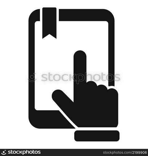 Touch online training icon simple vector. Web course. Home video. Touch online training icon simple vector. Web course