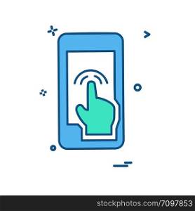 Touch Phone icon design vector