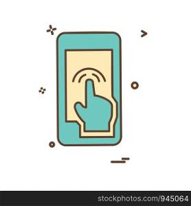 Touch Phone icon design vector