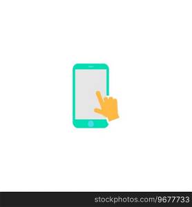 Touch screen Icon Vector. Flat color symbol. Touch screen Icon Vector