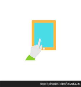 Touch screen Icon Vector. Flat color symbol. Touch screen Icon Vector