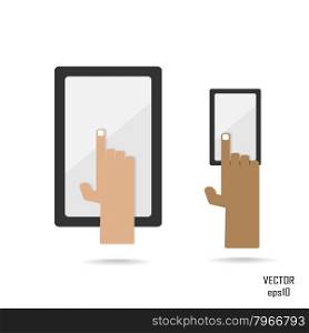 touch screen sign,tablate and smart phone symbol,vector illustration