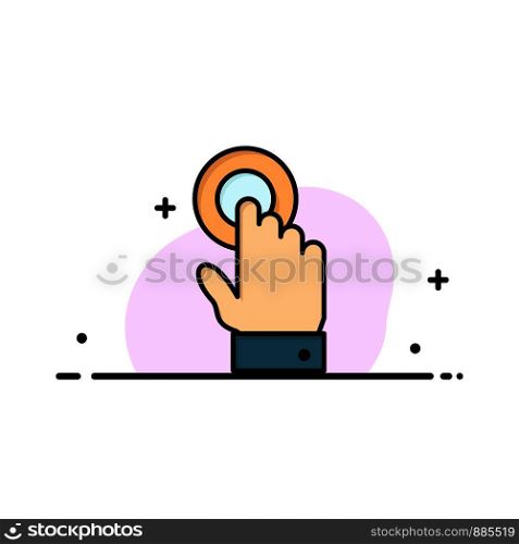 Touch, Touchscreen, Interface, Technology Business Flat Line Filled Icon Vector Banner Template
