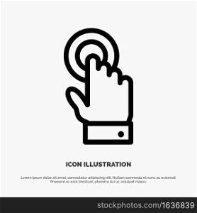 Touch, Touchscreen, Interface, Technology Vector Line Icon
