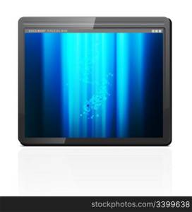 Touchpad or Tablet PC vector illustration on white