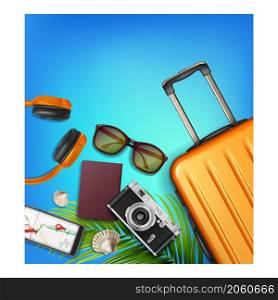 Tourism travel banner flight airplane. Agency offer. vector character flat cartoon. Tourism travel banner flight airplane vector