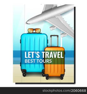 Tourism travel banner journey airplane. World design. Adventure template. vector character flat cartoon. Tourism travel banner journey airplane vector