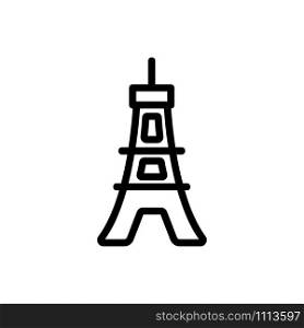 Tourist attraction icon vector. A thin line sign. Isolated contour symbol illustration. Tourist attraction icon vector. Isolated contour symbol illustration