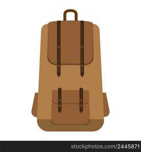 Tourist Backpack Icon. Hiking backpack. Vector illustration.