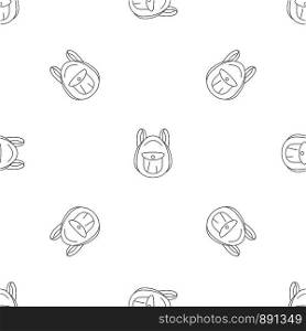 Tourist backpack pattern seamless vector repeat geometric for any web design. Tourist backpack pattern seamless vector