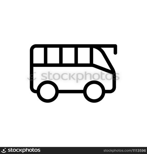 Tourist bus icon vector. A thin line sign. Isolated contour symbol illustration. Tourist bus icon vector. Isolated contour symbol illustration