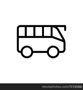 Tourist bus icon vector. A thin line sign. Isolated contour symbol illustration. Tourist bus icon vector. Isolated contour symbol illustration