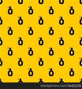Tourist flask pattern seamless vector repeat geometric yellow for any design. Tourist flask pattern vector