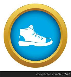 Tourist shoe icon blue vector isolated on white background for any design. Tourist shoe icon blue vector isolated