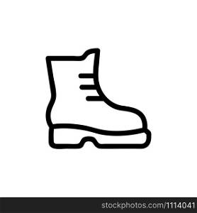 Tourist shoes icon vector. A thin line sign. Isolated contour symbol illustration. Tourist shoes icon vector. Isolated contour symbol illustration