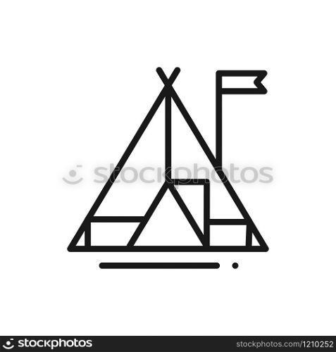 Tourist Tent Line Icon. Camping Sign and Symbol. Tourist Tent Line Icon. Camping Sign and Symbol.