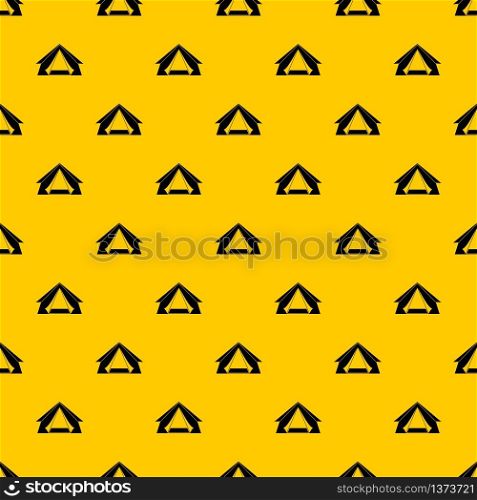 Tourist tent pattern seamless vector repeat geometric yellow for any design. Tourist tent pattern vector