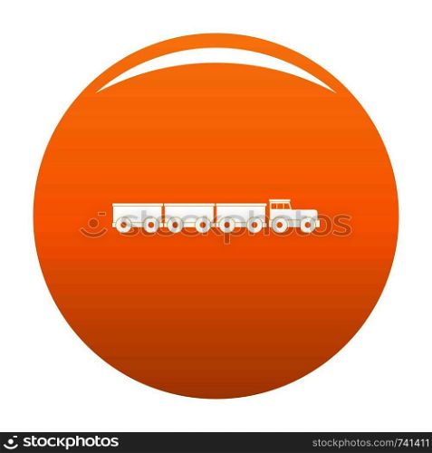 tourist train icon. Simple illustration of tourist train vector icon for any design orange. Tourist train icon vector orange
